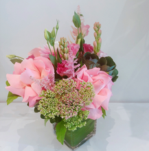 Load image into Gallery viewer, Blooming Pinks (size option) *vase arrangement* soft pinks+whites