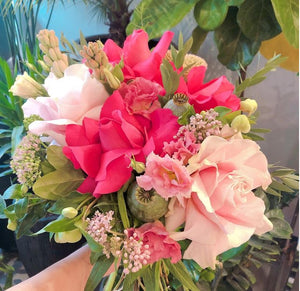 Lady in Pink (size option) *bouquet* shades of pinks+whites