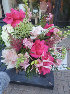 Lady in Pink (size option) *bouquet* shades of pinks+whites
