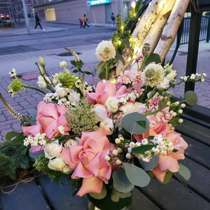 Blooming Pinks (size option) *vase arrangement* soft pinks+whites