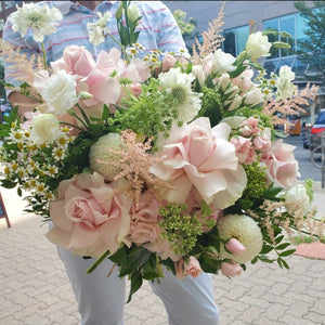 Sweet Darling (size option) *bouquet* soft pinks+whites