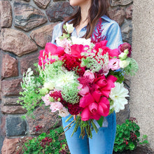 Load image into Gallery viewer, Lady in Pink (size option) *bouquet* shades of pinks+whites